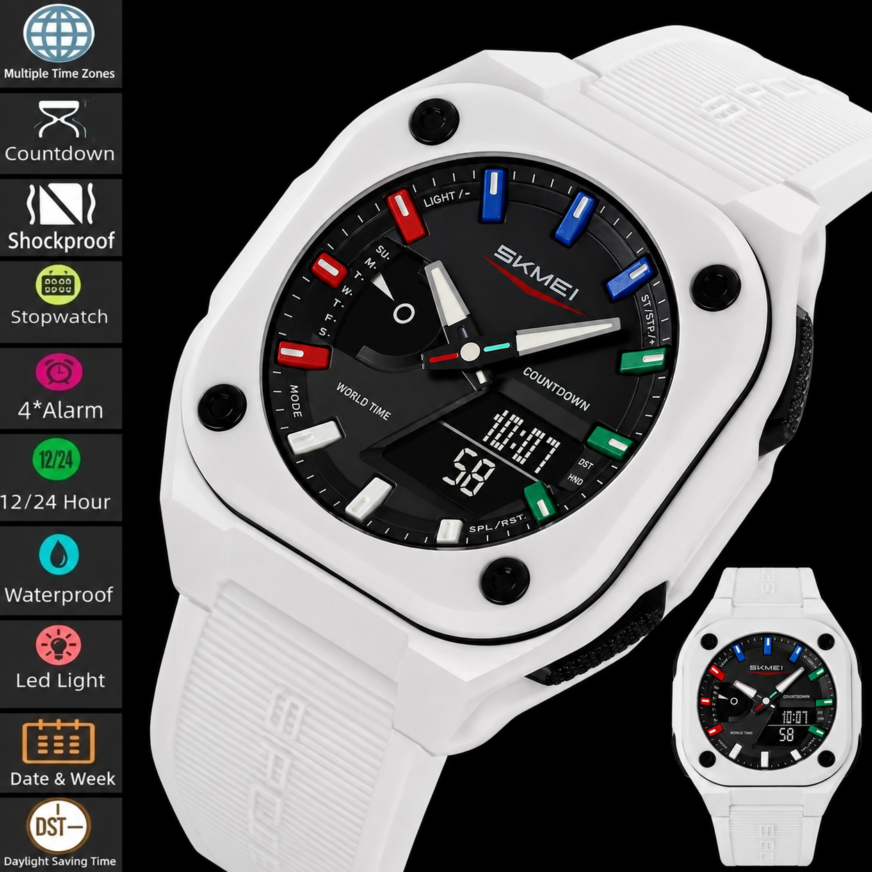 Men Digital International Sports Watch