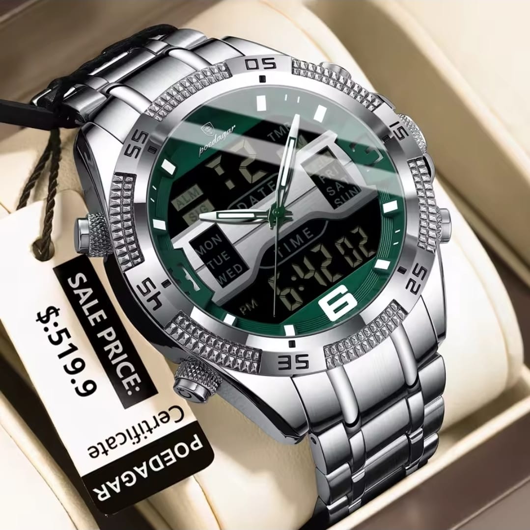 Men Dual Display Sports Watch