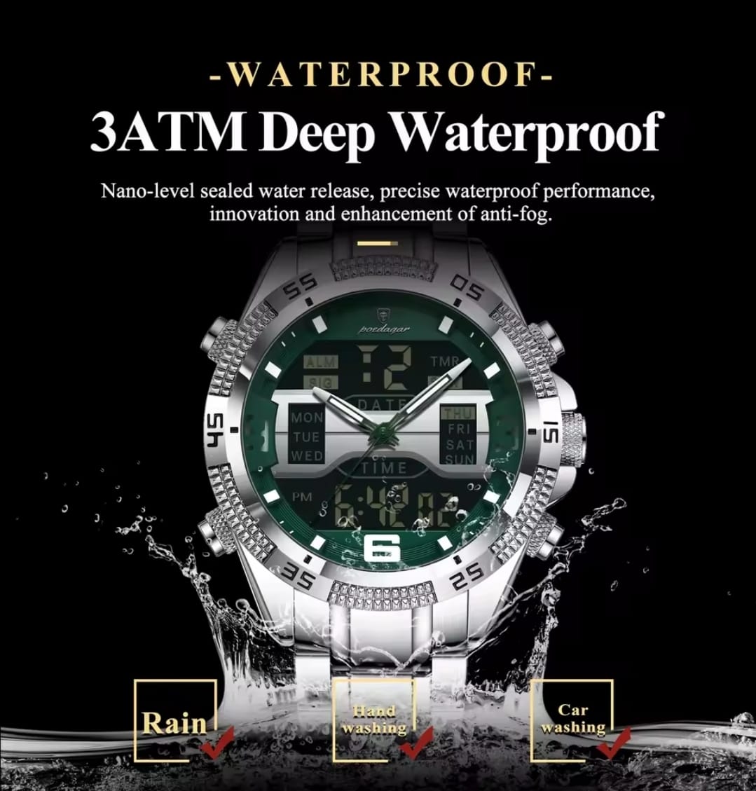 Men Dual Display Sports Watch - Image 2
