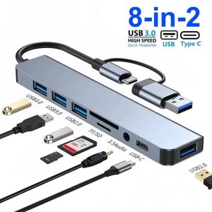 8 in 2 usb Hub Docking Station