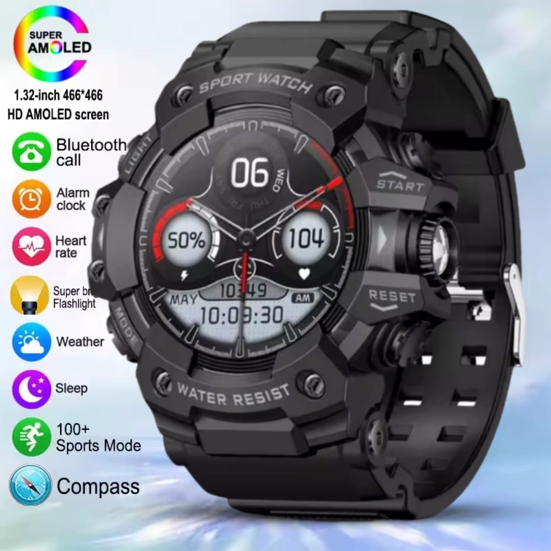 Rugged Millitary Bluetooth Smartwatch