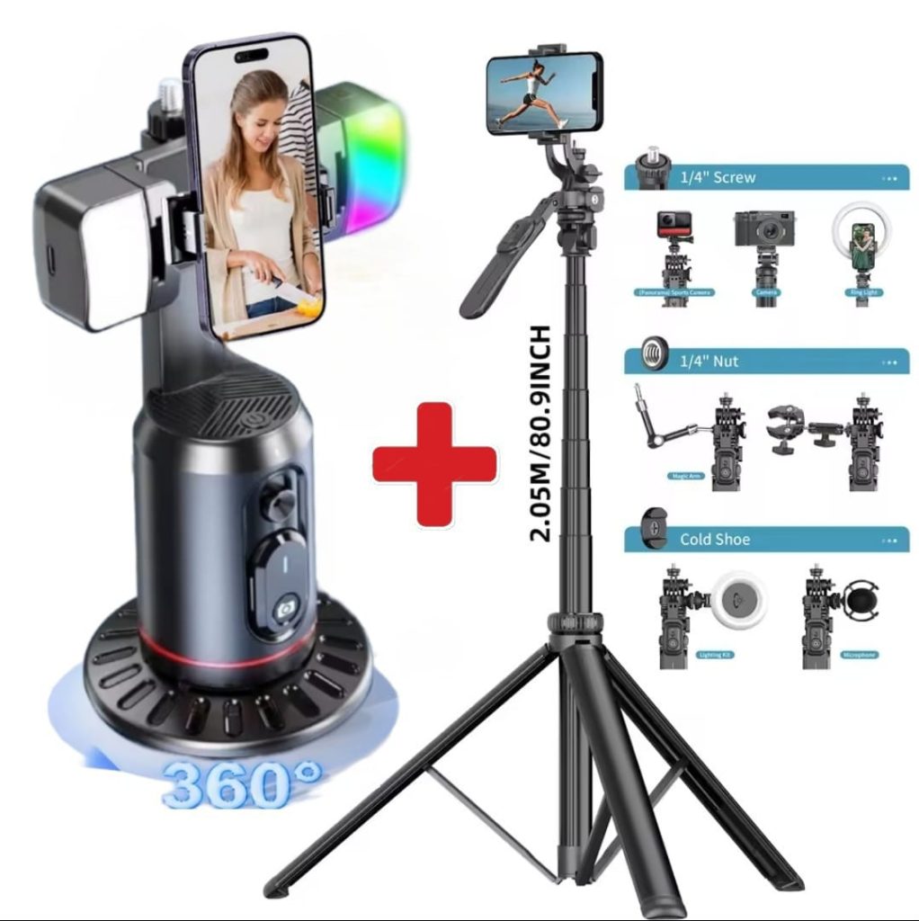 AI 360 Phone Stand Gimbal Face Tracker With Stand