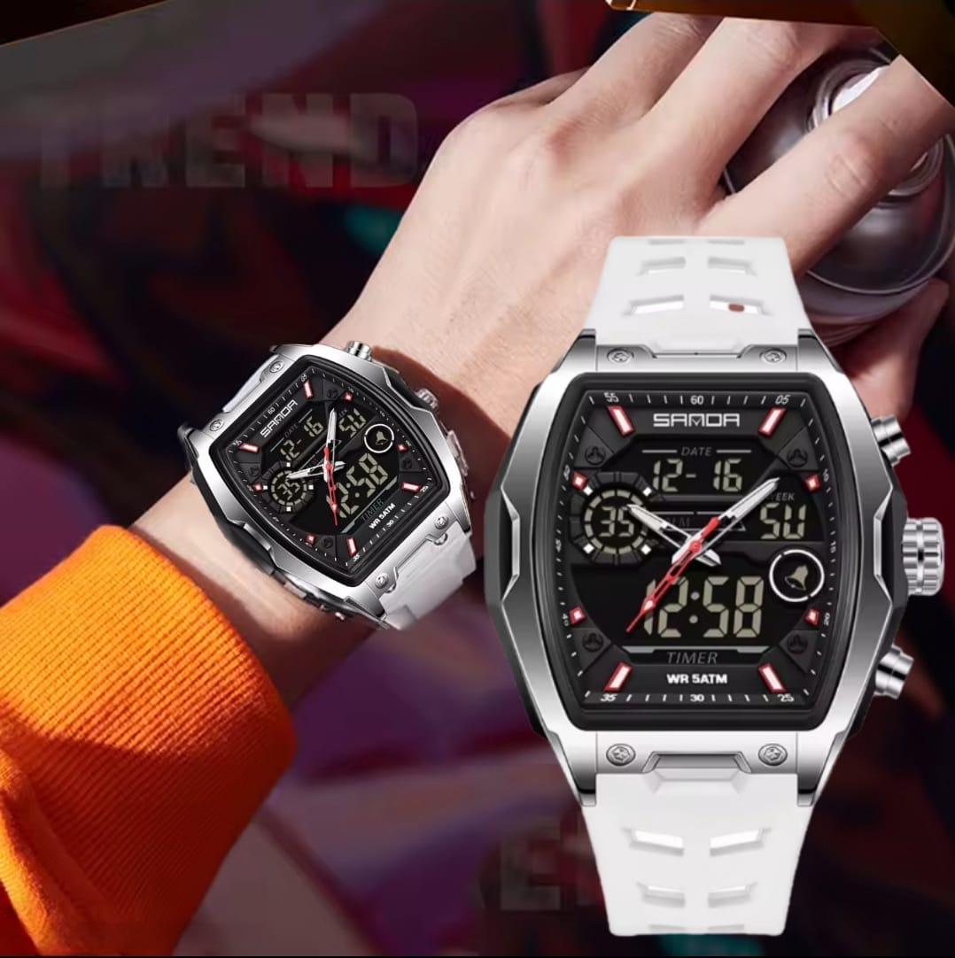 Men Dual Clock Clock Sports Watch - Image 2