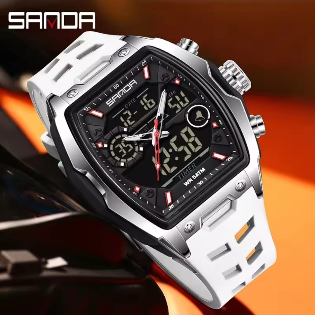 Men Dual Clock Clock Sports Watch - Image 3