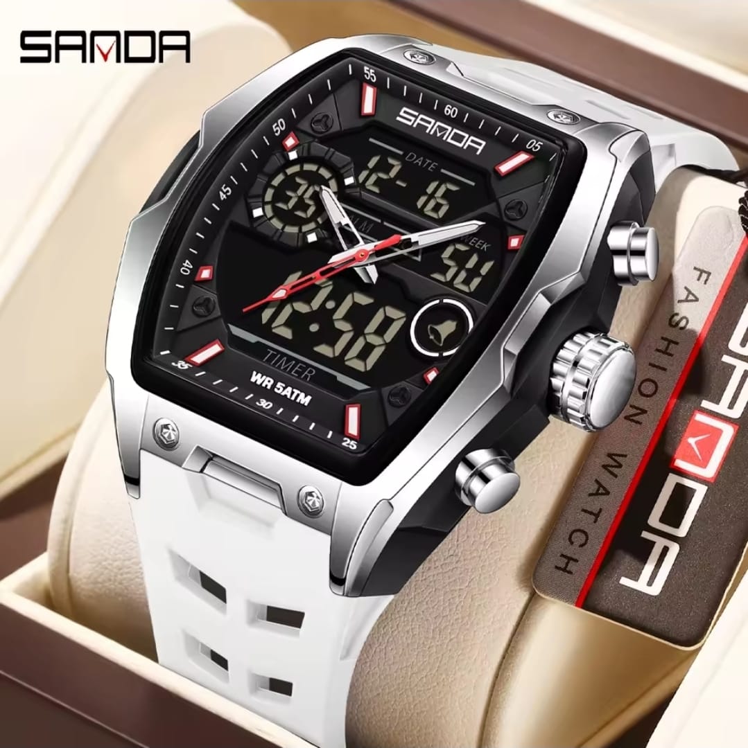 Men Dual Clock Clock Sports Watch