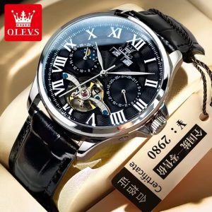 Olevs Automatic Tourbillion Mechanical Watch