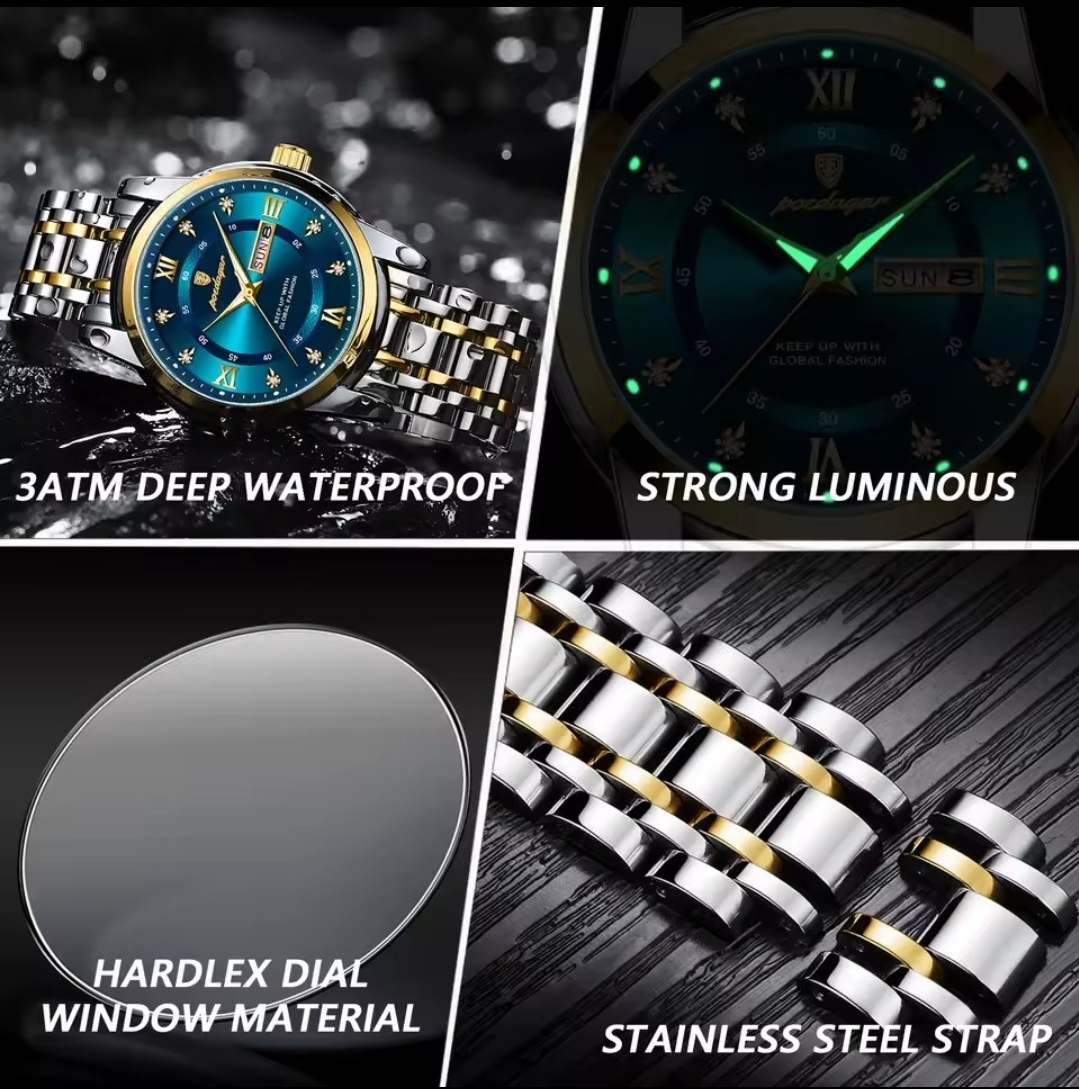 Ladies Beautiful Poadagar Watch With Calendar - Image 3