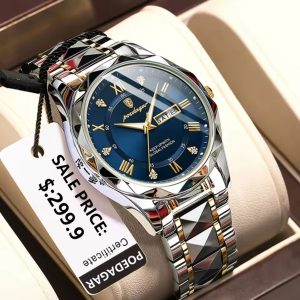 Poedagar Men Business Watch With Calender