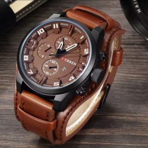Curren Men Luxury Pure Leather Strap Sports Watch