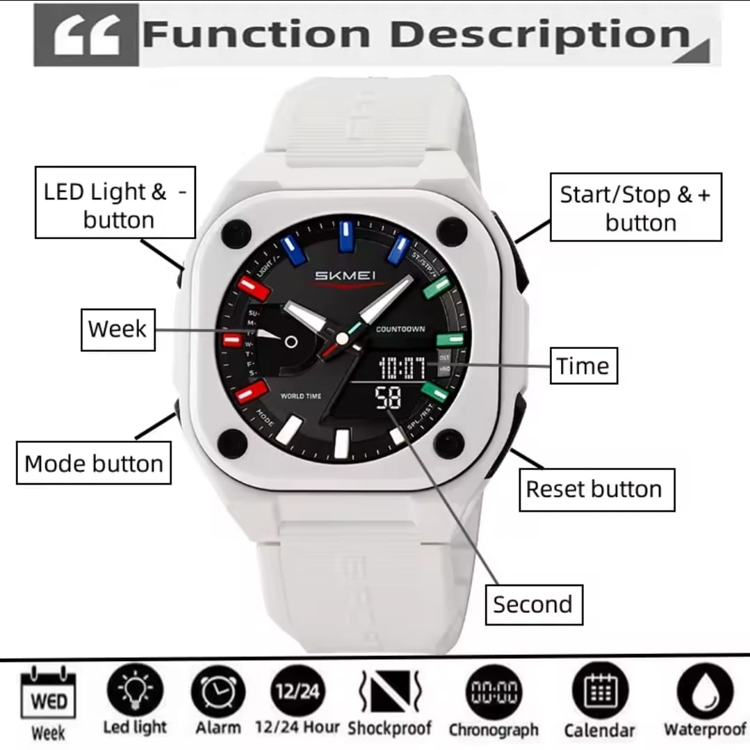 Men Digital International Sports Watch - Image 2