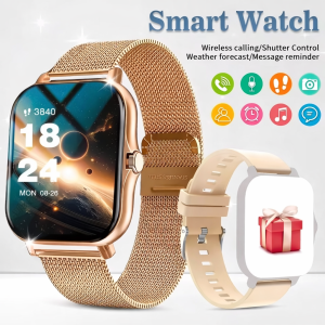 Gold Edition Square Bluetooth Smartwatch