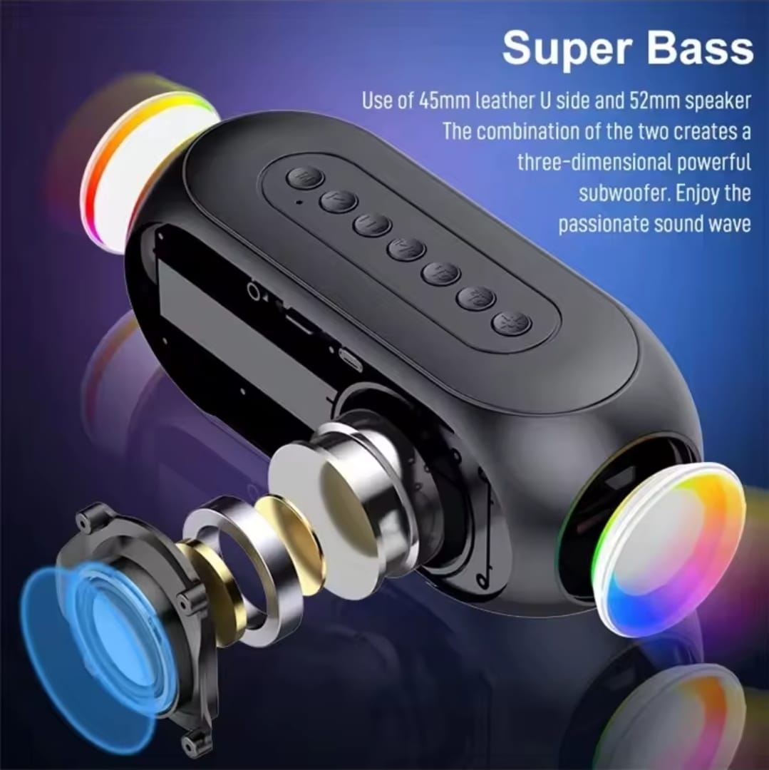 HD Bluetooth Speaker With Live Clock And Alarm - Image 3