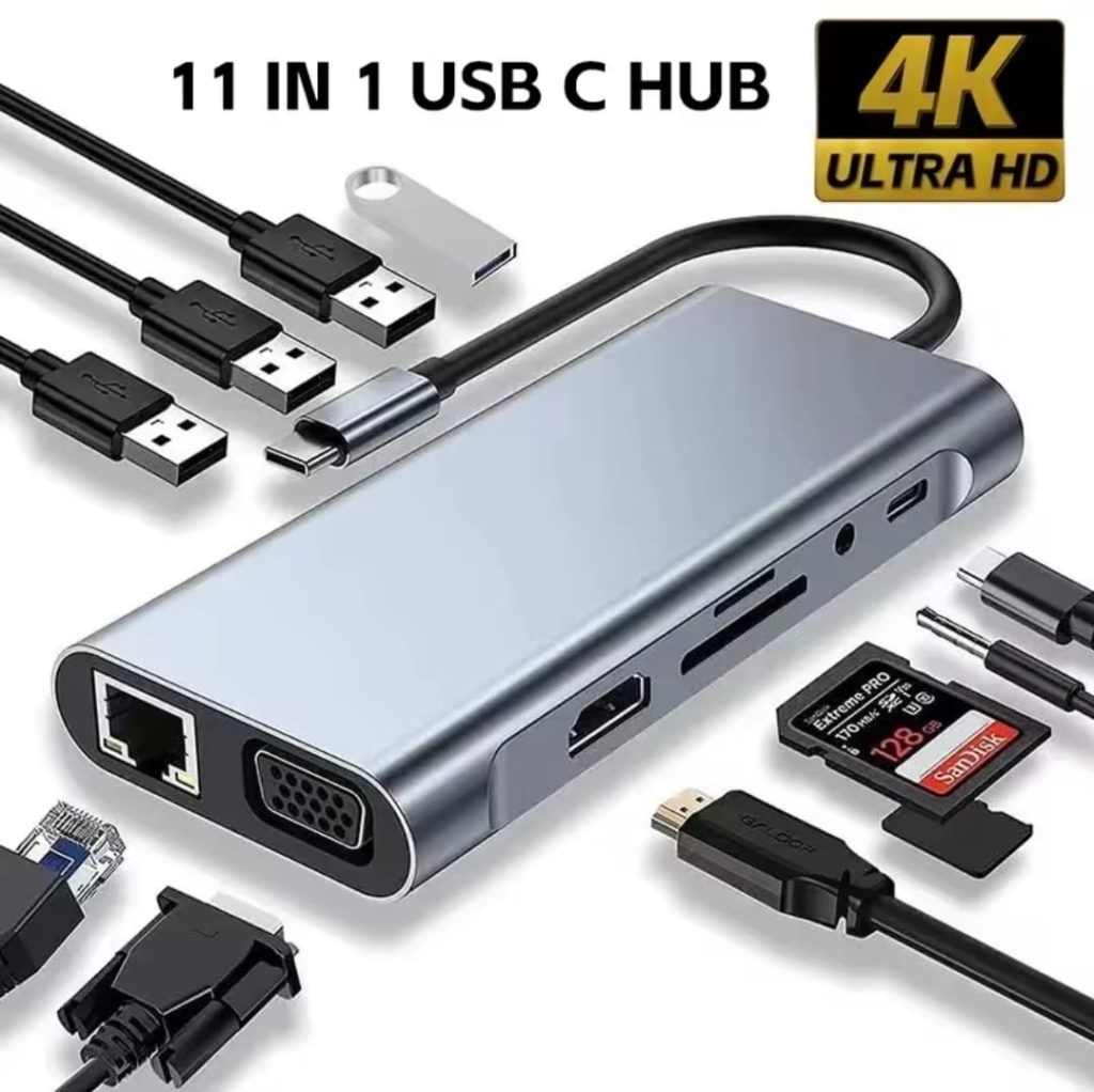 11 IN 1 USB Hub Docking Station