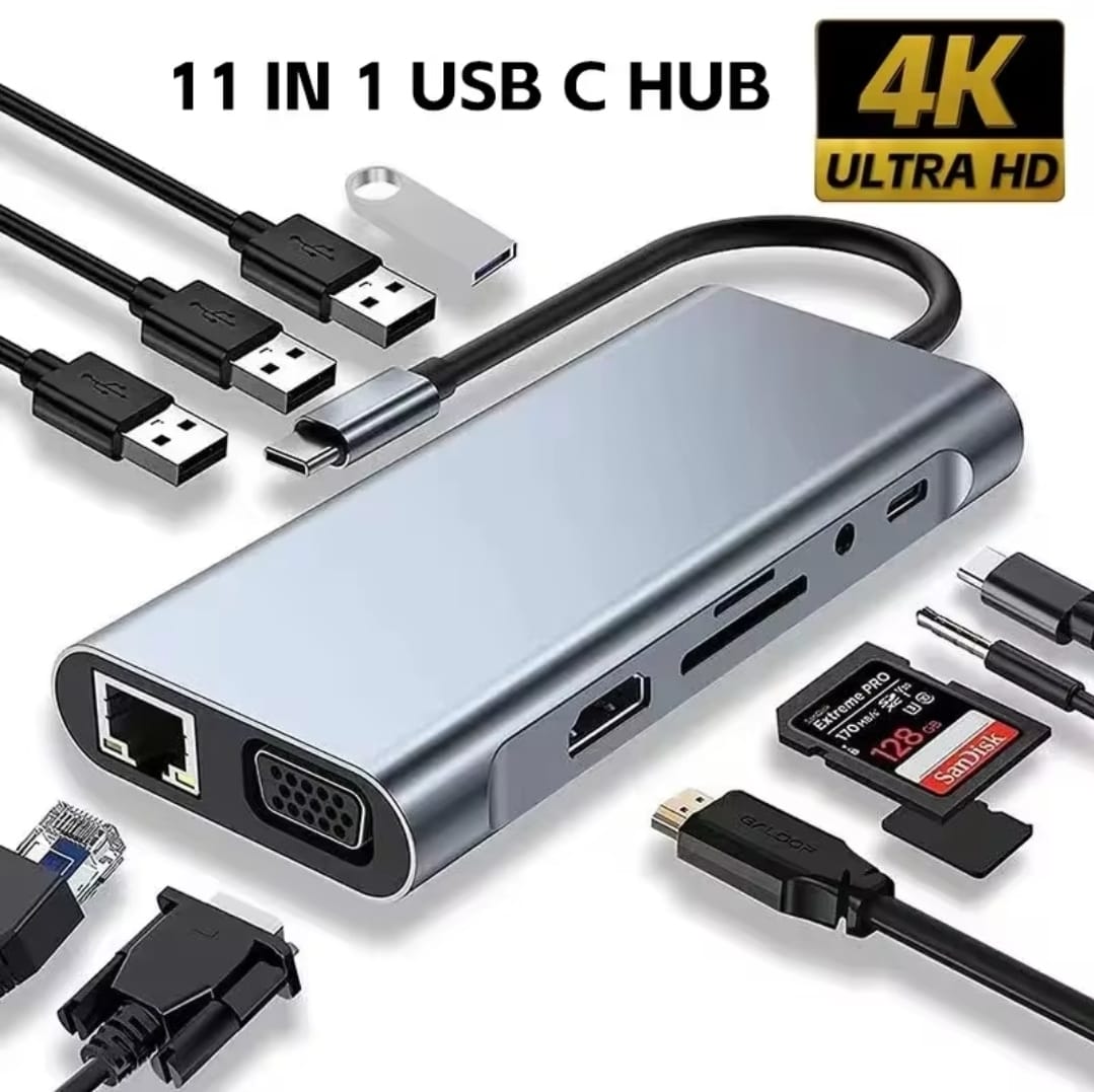 11 IN 1 USB Hub Docking Station