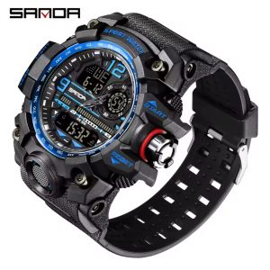 Sanda G force Design Dual Display Men Watch